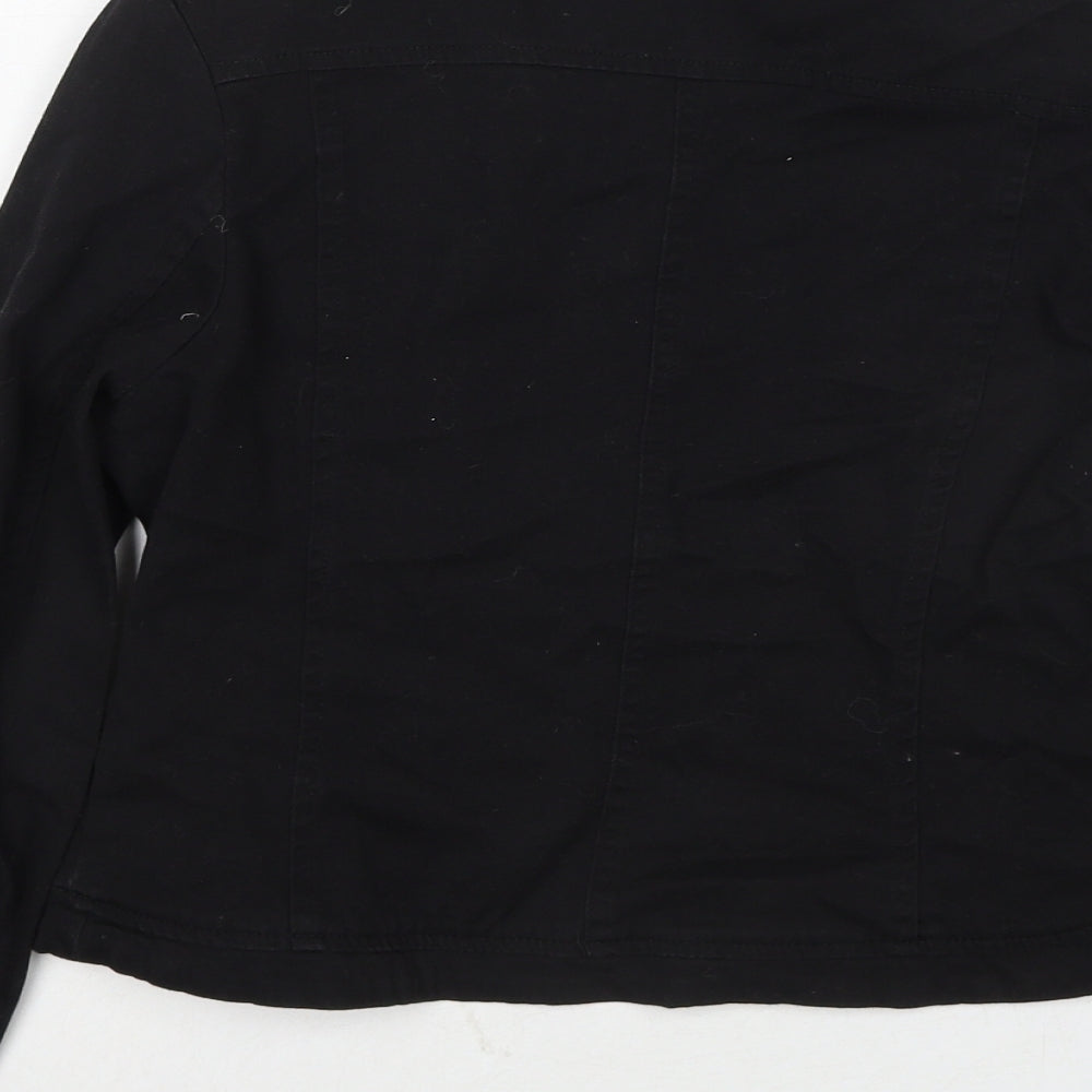 River Island Womens Black Military Jacket Jacket Size 10