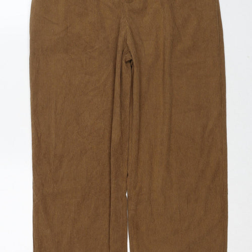 Dazy Womens Brown Polyester Trousers Size XL Regular Zip