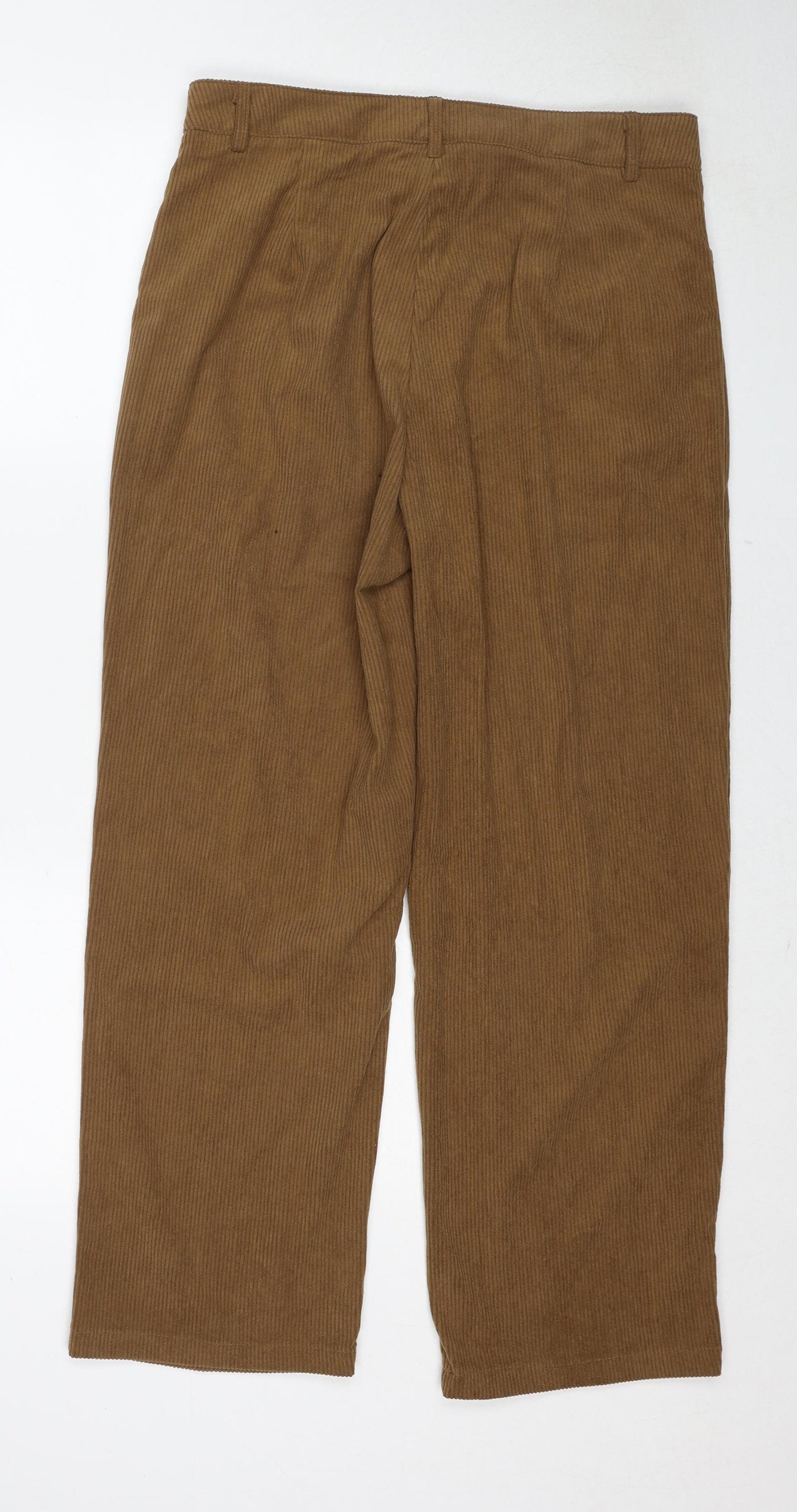 Dazy Womens Brown Polyester Trousers Size XL Regular Zip
