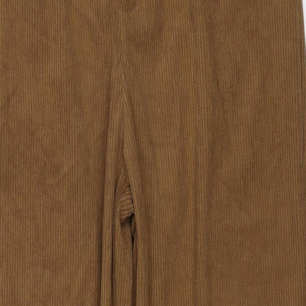 Dazy Womens Brown Polyester Trousers Size XL Regular Zip