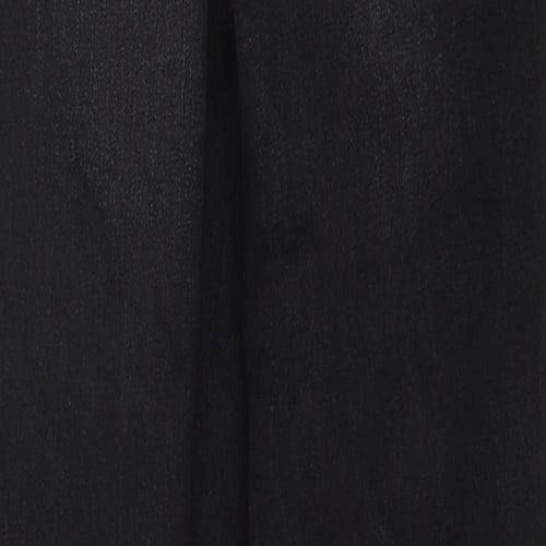 New Look Girls Black Cotton Skinny Jeans Size 13 Years Regular Zip - Distressed