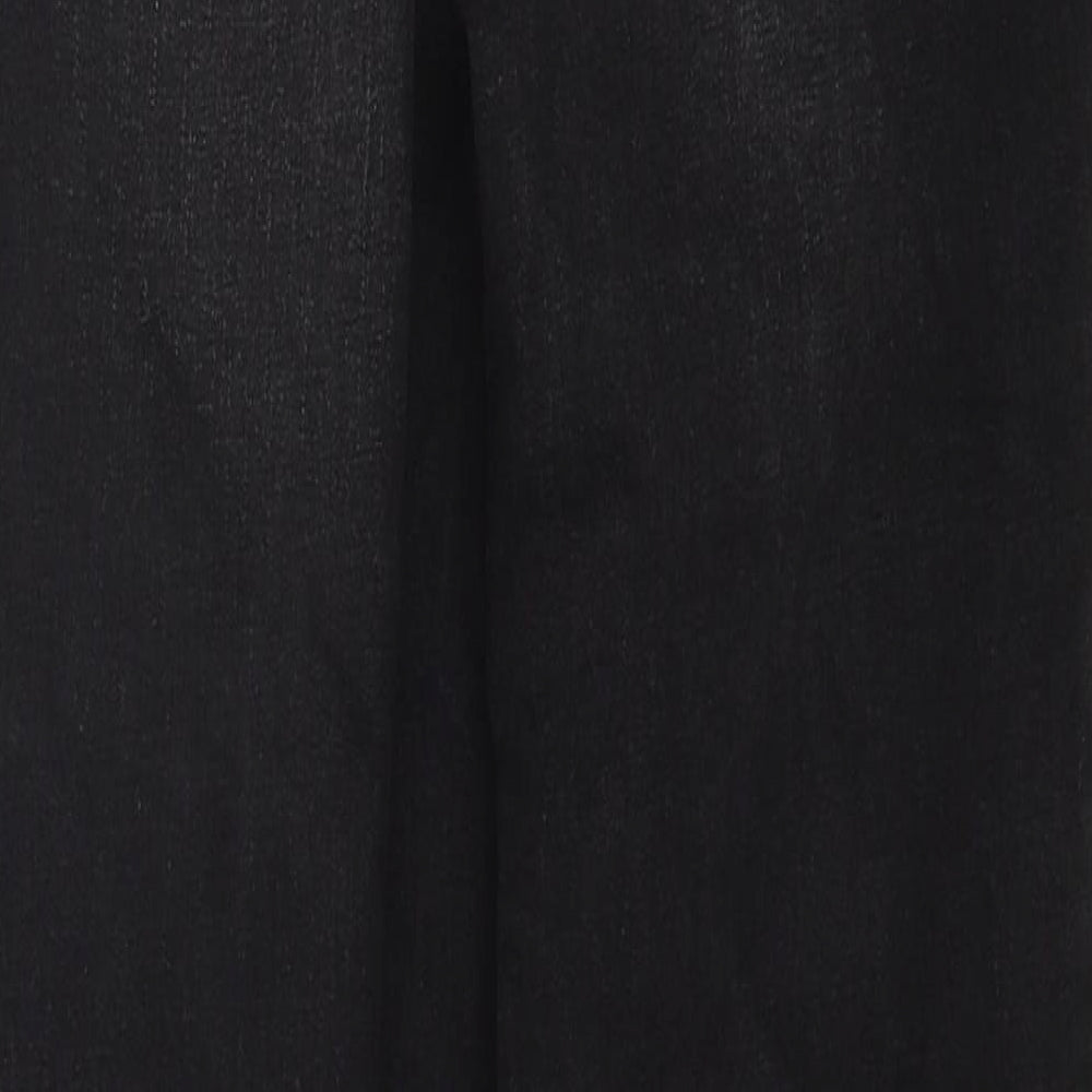 New Look Girls Black Cotton Skinny Jeans Size 13 Years Regular Zip - Distressed