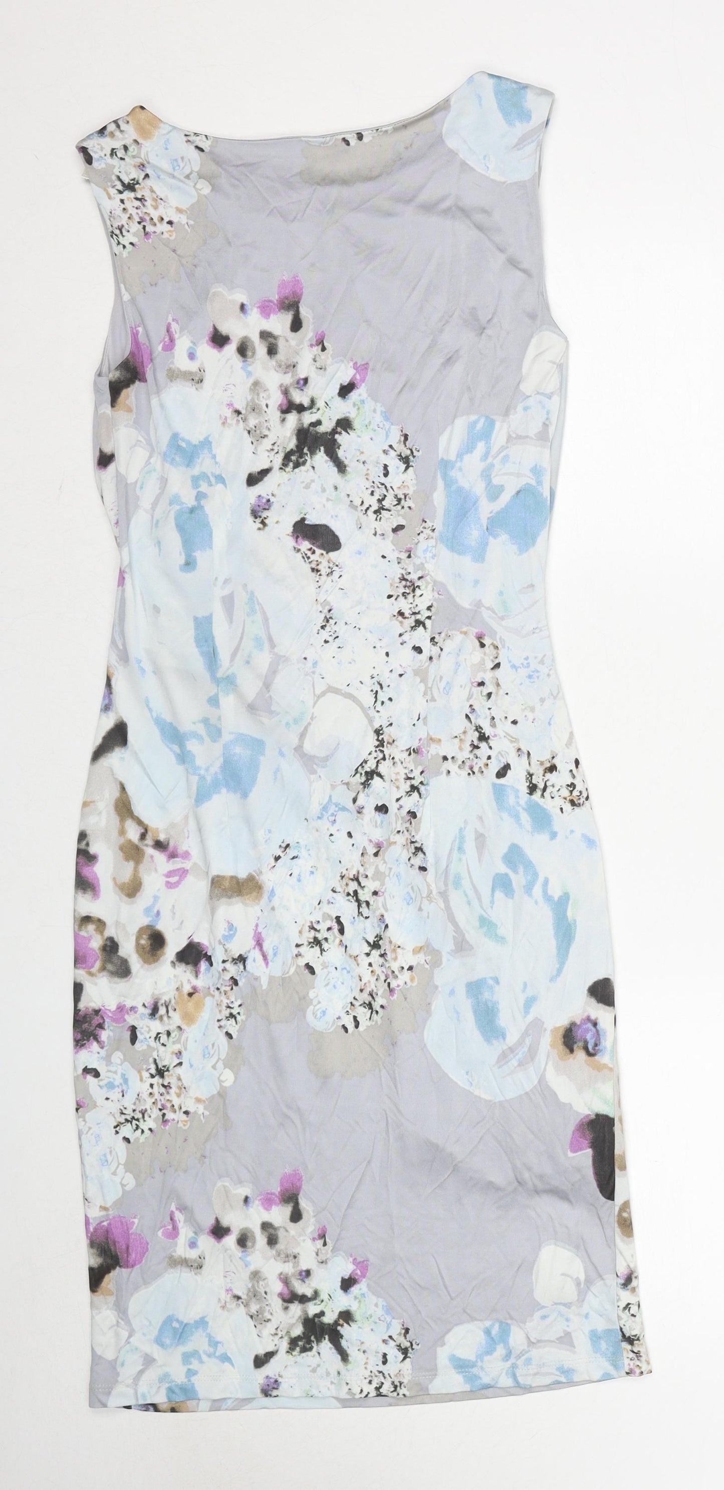 Autograph Womens Multicoloured Geometric Viscose Shift Size 10 Round Neck Pullover