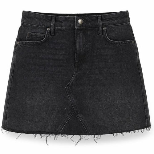 Miss Selfridge Womens Black Cotton A-Line Skirt Size 8 Zip