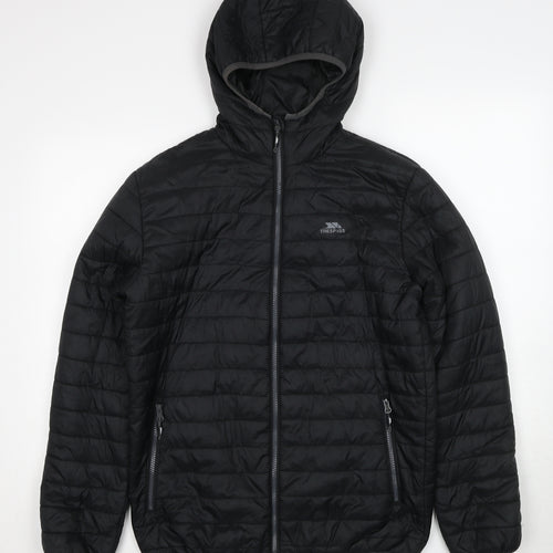 Trespass Mens Black Quilted Jacket Size XS Zip
