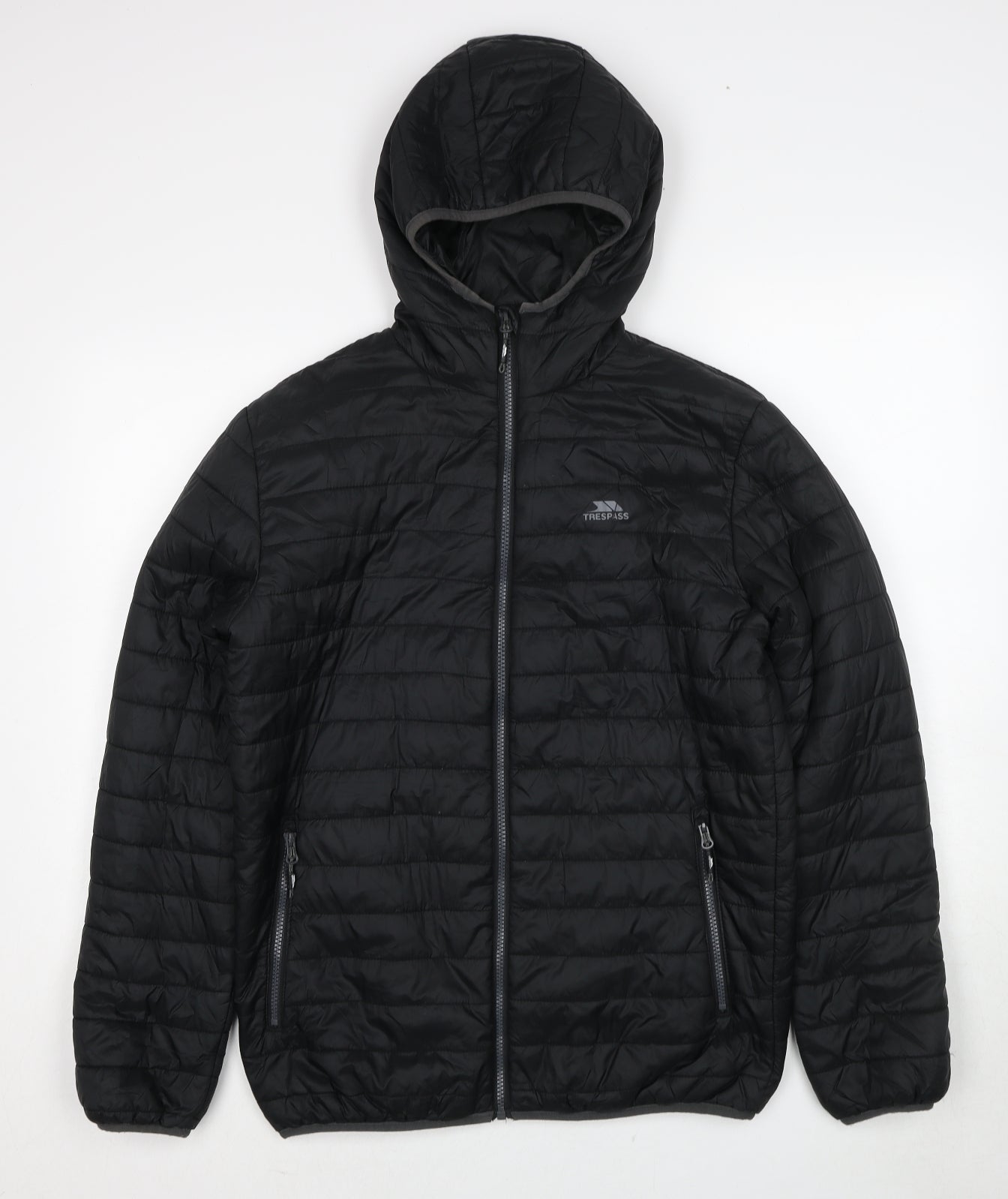 Trespass Mens Black Quilted Jacket Size XS Zip