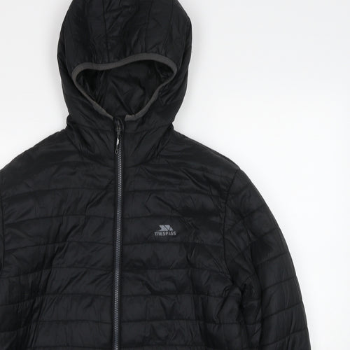 Trespass Mens Black Quilted Jacket Size XS Zip