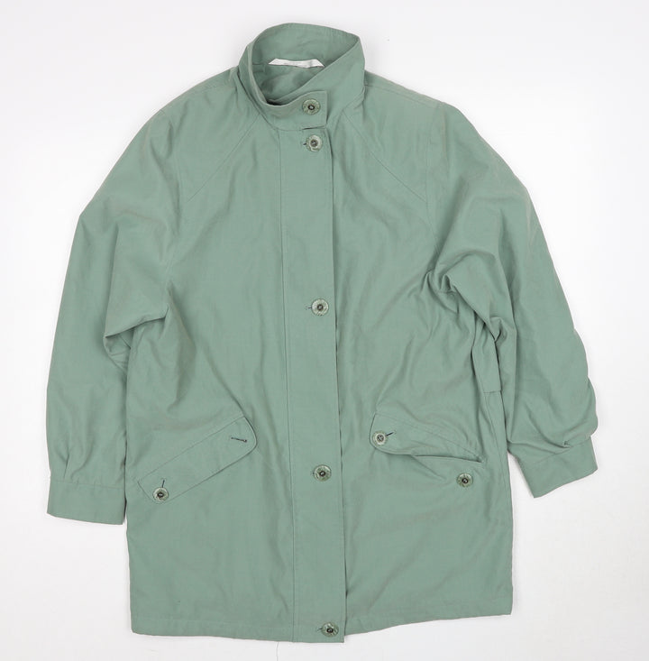 Marks and Spencer Womens Green Jacket Size 8 Button