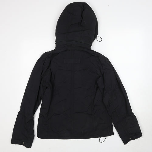 Best In Town Womens Black Windbreaker Jacket Size M Zip