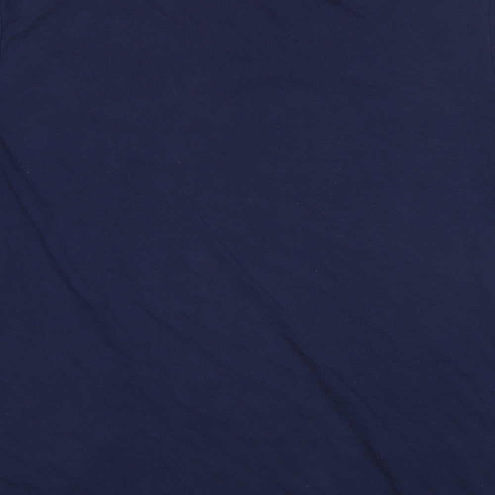 Nike Mens Blue Cotton T-Shirt Size L Round Neck