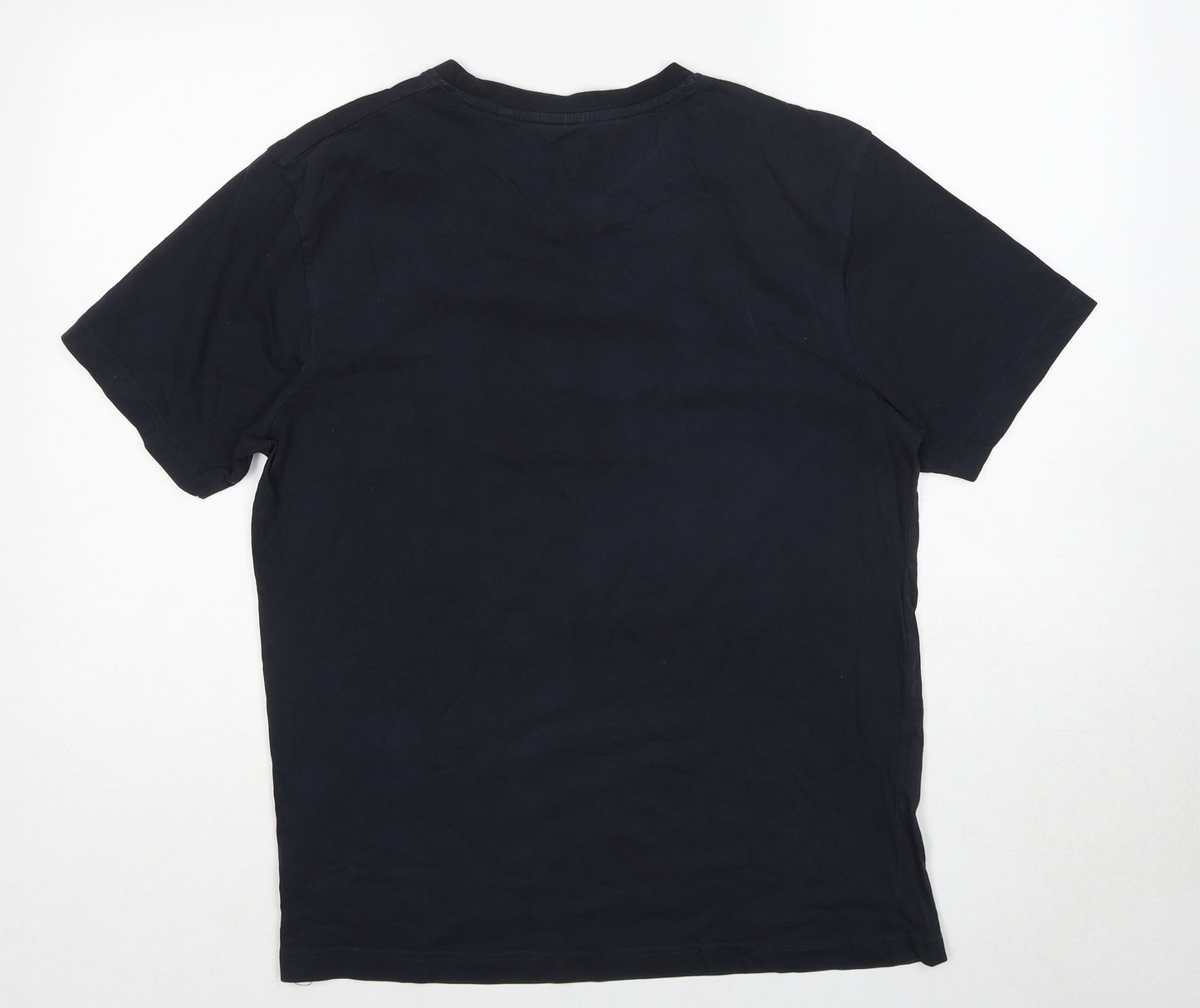 Sand Stone Womens Blue Cotton Basic T-Shirt Size M Round Neck