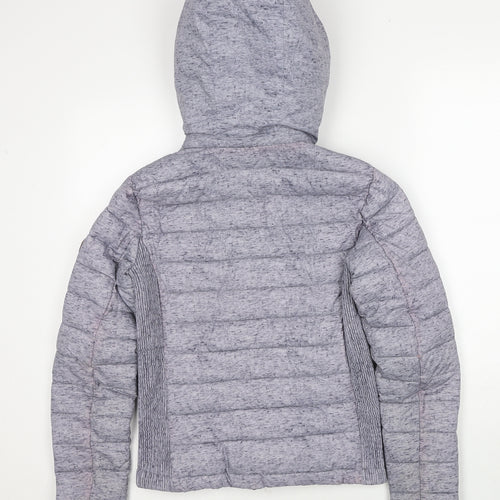 Superdry Womens Grey Puffer Jacket Jacket Size 8 Zip