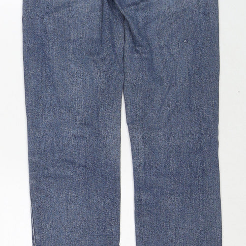 Levi's Womens Blue Cotton Straight Jeans Size 26 in L32 in Regular Zip