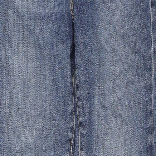 Levi's Womens Blue Cotton Straight Jeans Size 26 in L32 in Regular Zip