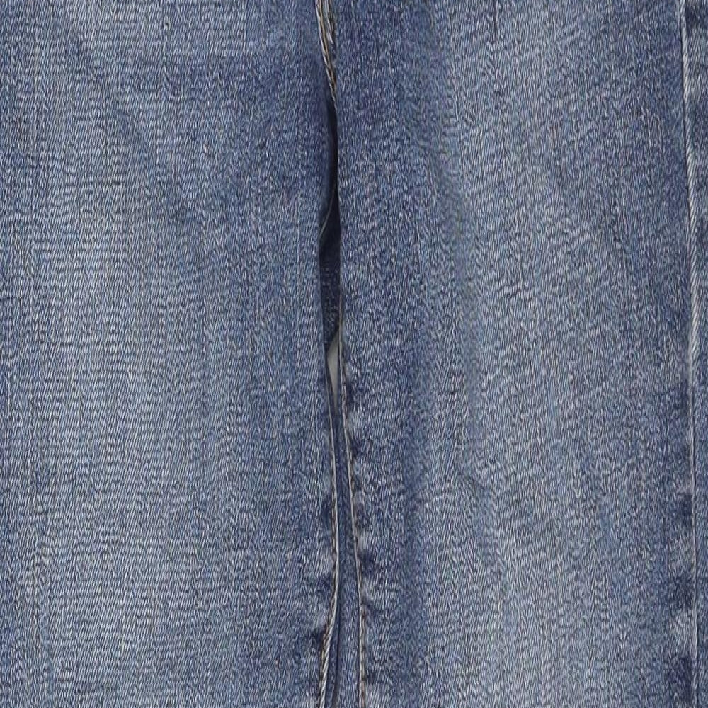 Levi's Womens Blue Cotton Straight Jeans Size 26 in L32 in Regular Zip