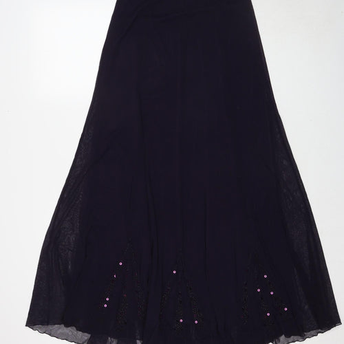 Per Una Womens Purple Polyester Maxi Skirt Size 14