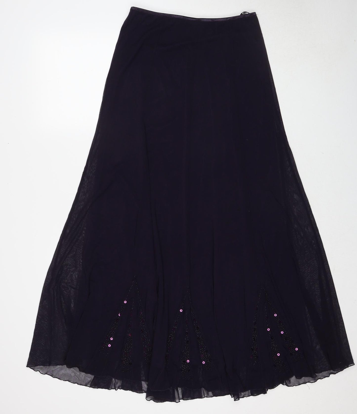 Per Una Womens Purple Polyester Maxi Skirt Size 14