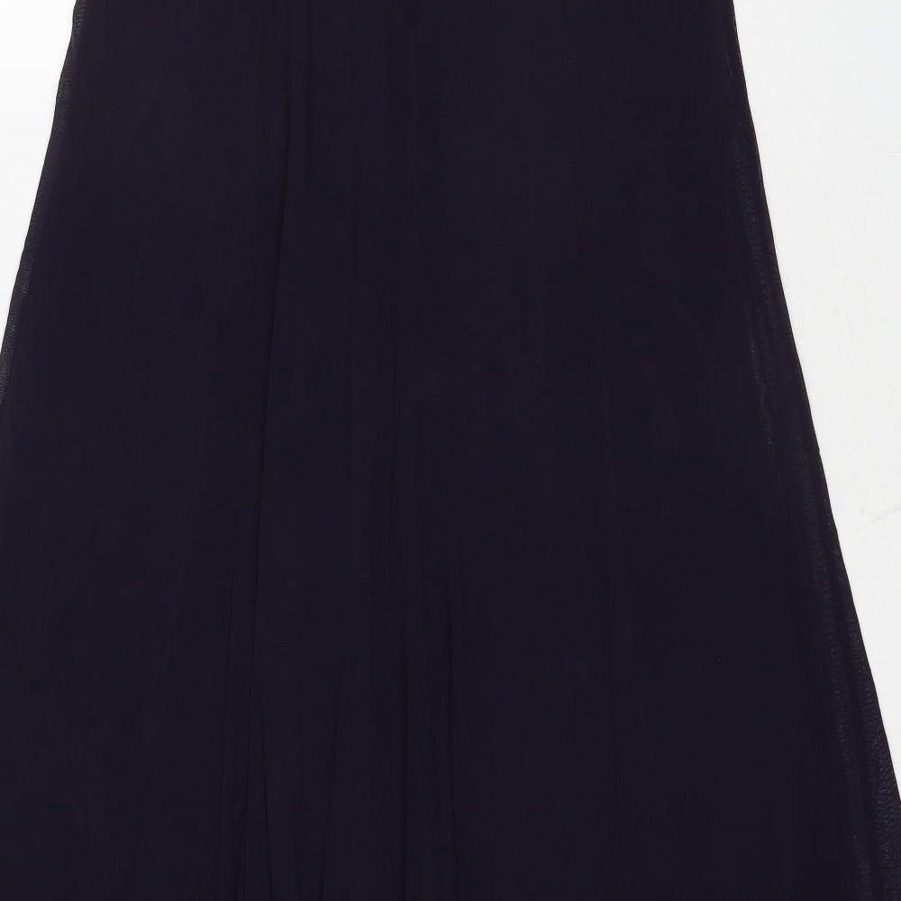 Per Una Womens Purple Polyester Maxi Skirt Size 14