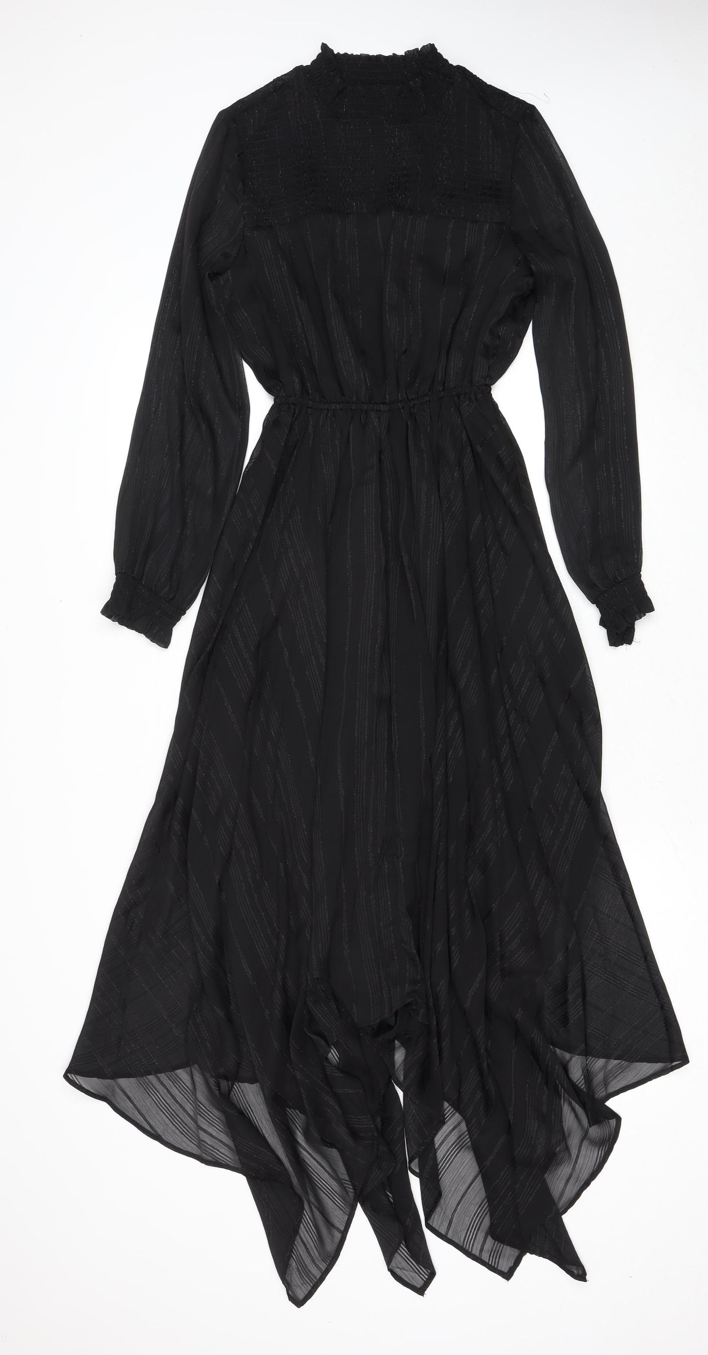 Nanette Lepore Womens Multicoloured Polyester Fit & Flare Size M Round Neck Button