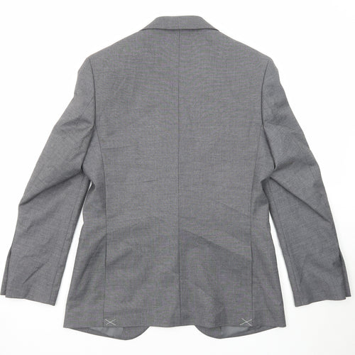 Marks and Spencer Mens Grey Polyester Jacket Suit Jacket Size 38 Regular