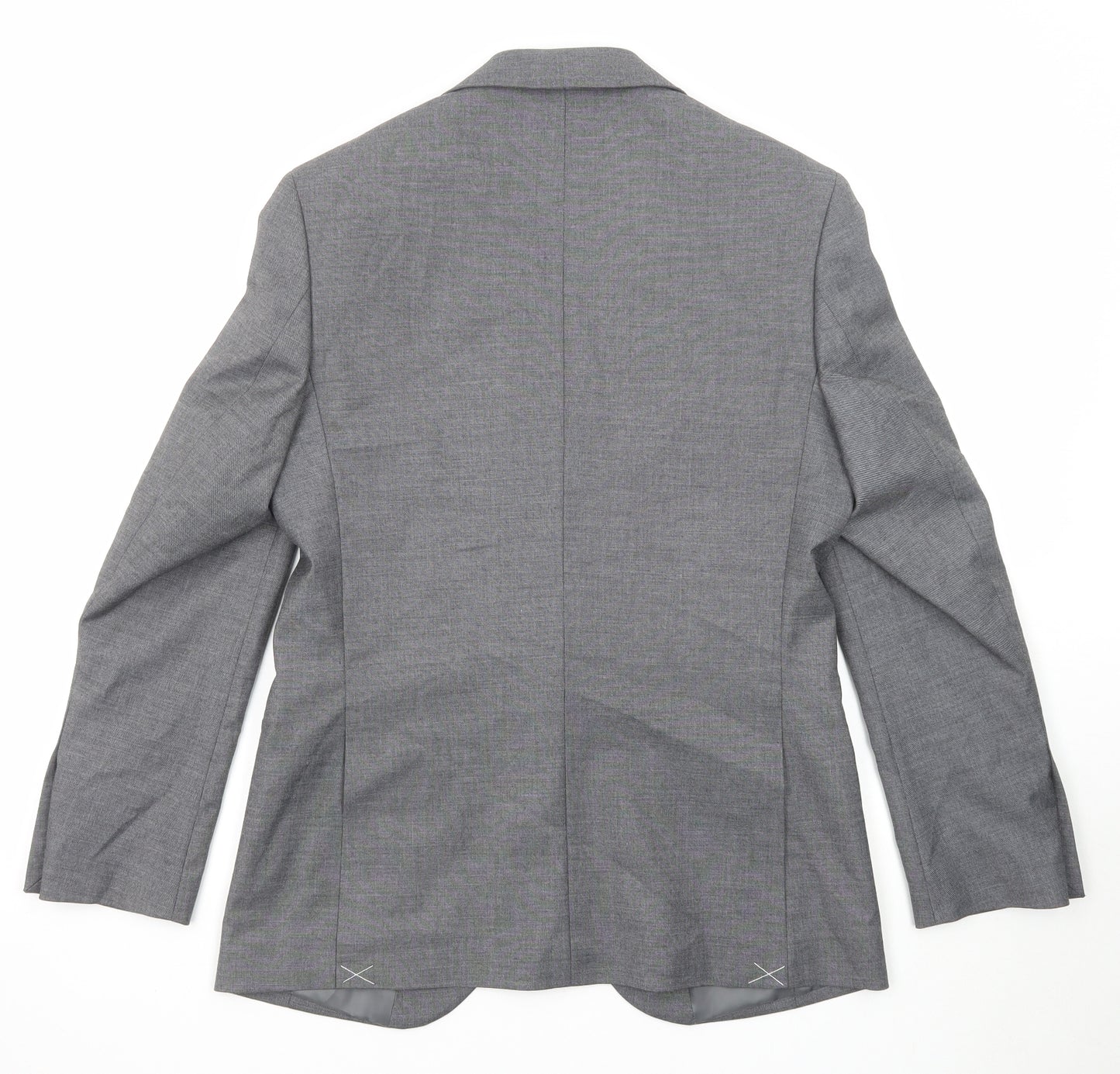 Marks and Spencer Mens Grey Polyester Jacket Suit Jacket Size 38 Regular