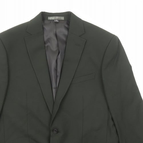 Marks and Spencer Mens Green Polyester Jacket Suit Jacket Size 40 Regular