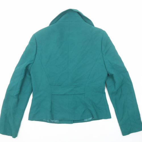 Collezioni Womens Green Jacket Size 12 Button