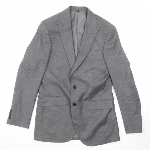Marks and Spencer Mens Grey Polyester Jacket Suit Jacket Size 38 Regular