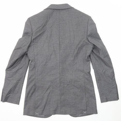 Marks and Spencer Mens Grey Polyester Jacket Suit Jacket Size 38 Regular