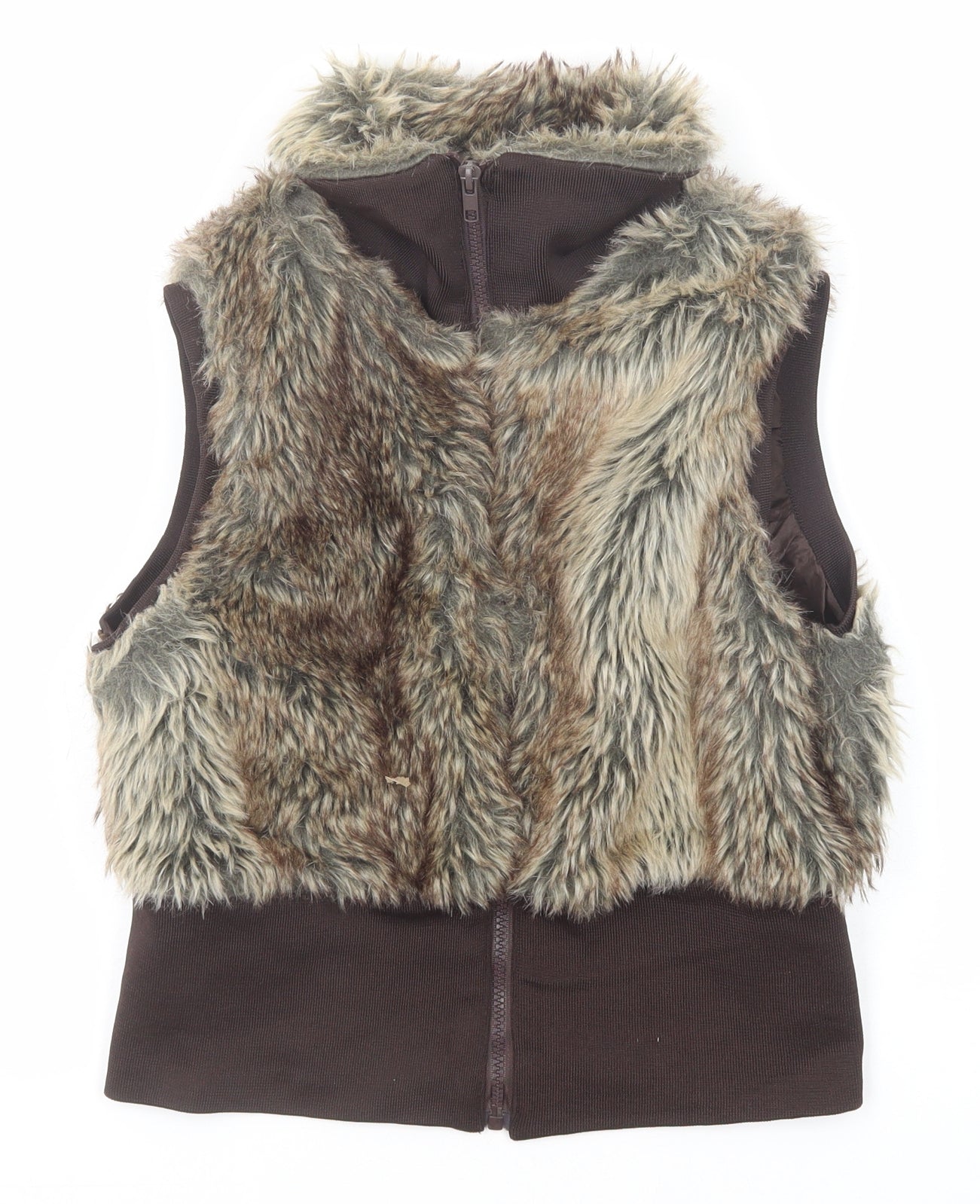 Cool Ice Womens Brown Gilet Jacket Size L Zip