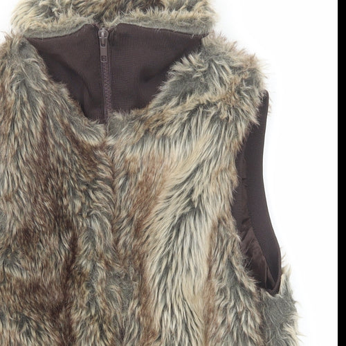 Cool Ice Womens Brown Gilet Jacket Size L Zip