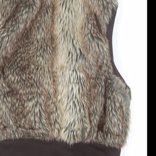 Cool Ice Womens Brown Gilet Jacket Size L Zip