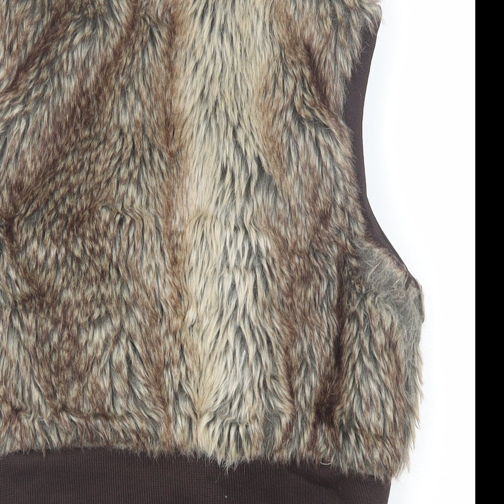 Cool Ice Womens Brown Gilet Jacket Size L Zip