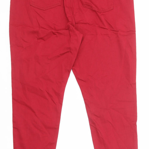 Marks and Spencer Womens Red Cotton Jegging Jeans Size 20 Regular
