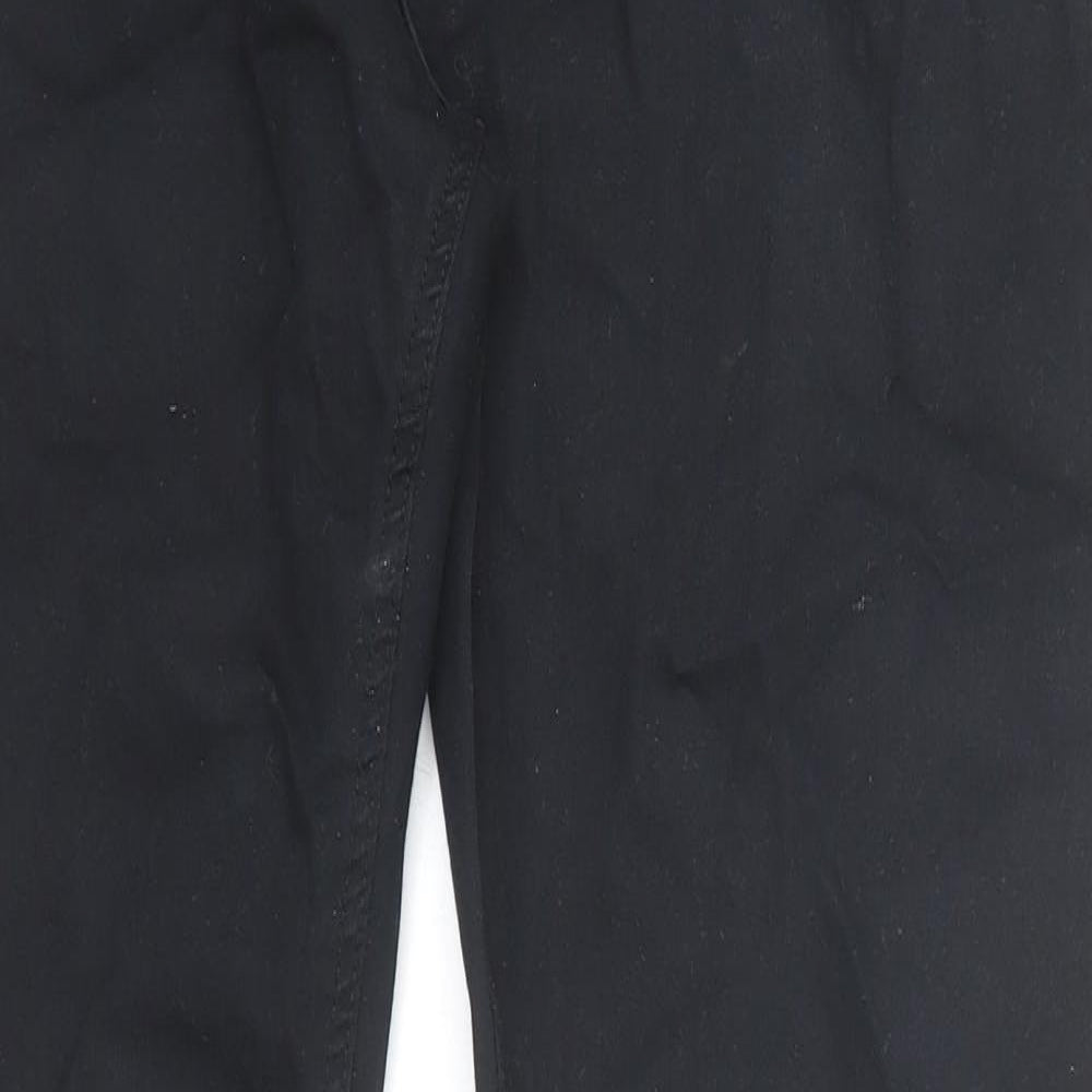 Marks and Spencer Mens Black Cotton Skinny Jeans Size 34 in L33 in Slim Zip