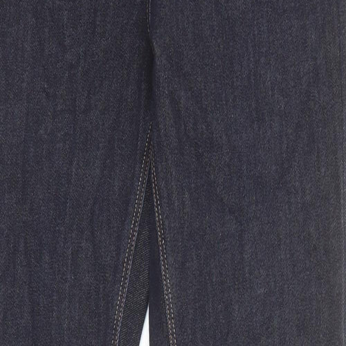 Marks and Spencer Womens Blue Cotton Bootcut Jeans Size 12 Regular Zip