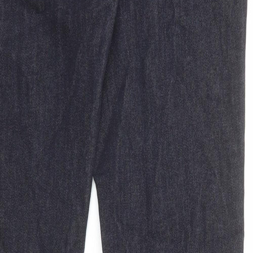 Marks and Spencer Womens Blue Cotton Bootcut Jeans Size 12 Regular Zip