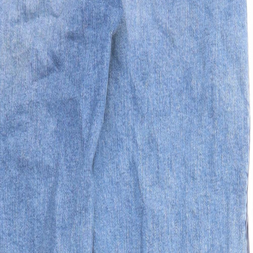 Marks and Spencer Womens Blue Cotton Straight Jeans Size 8 Regular Zip
