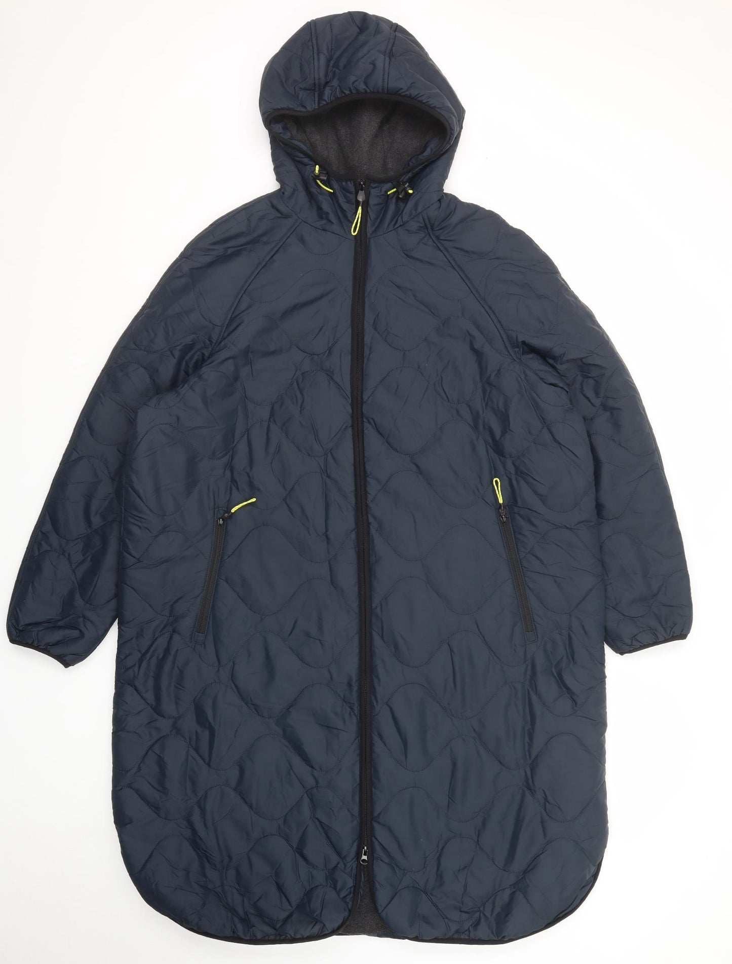 GOOD MOVE Womens Black Quilted Coat Size 18 Zip