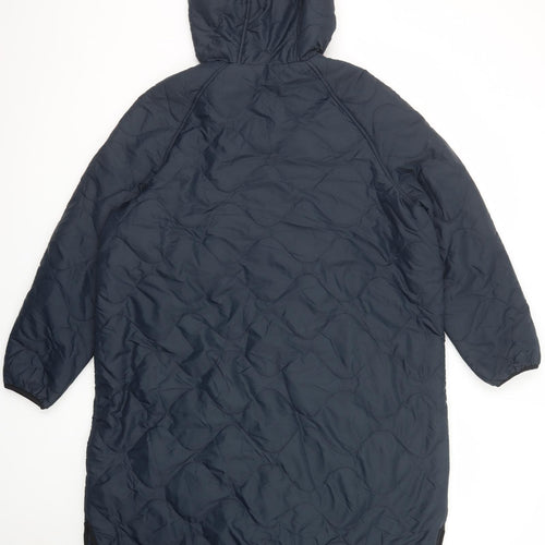 GOOD MOVE Womens Black Quilted Coat Size 18 Zip