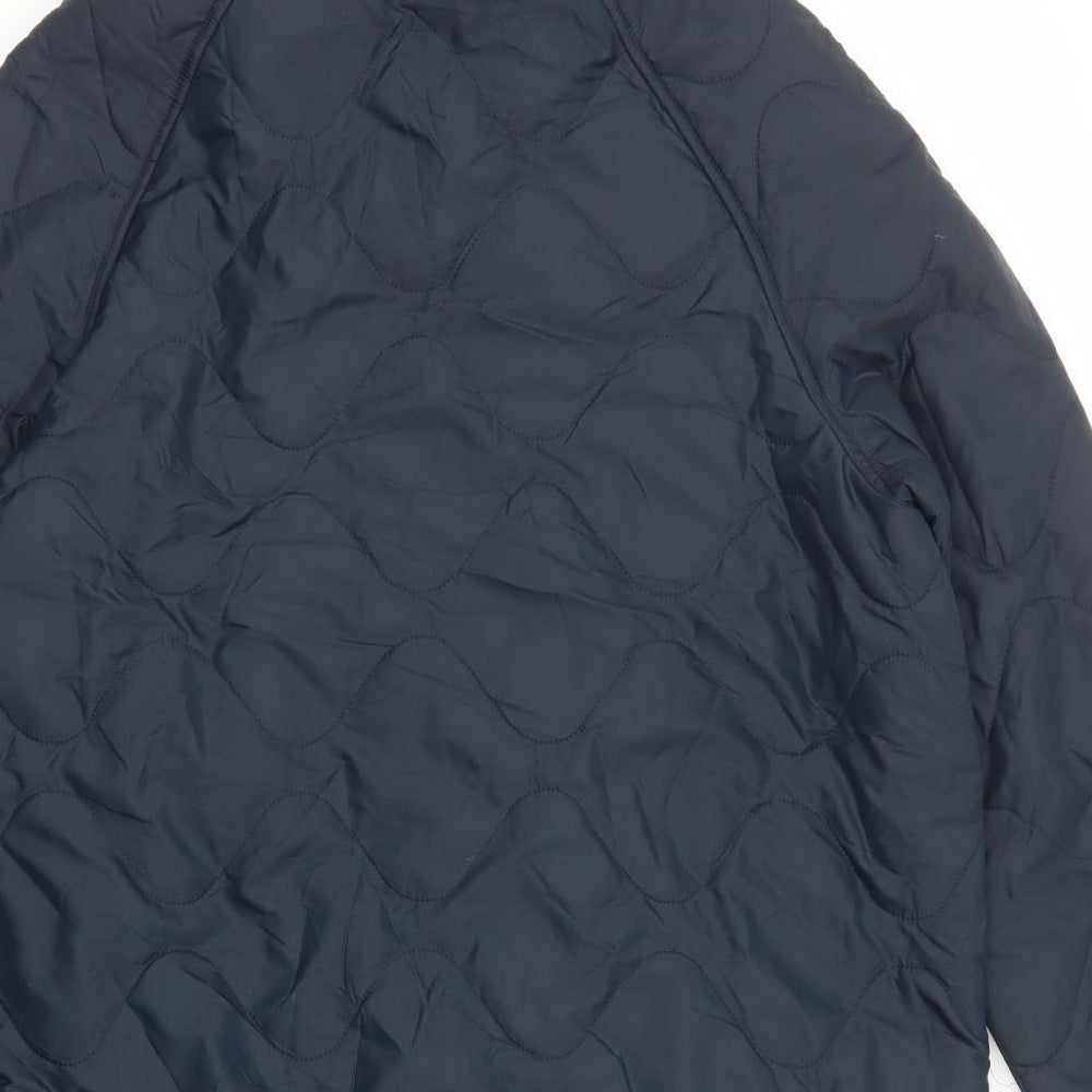 GOOD MOVE Womens Black Quilted Coat Size 18 Zip