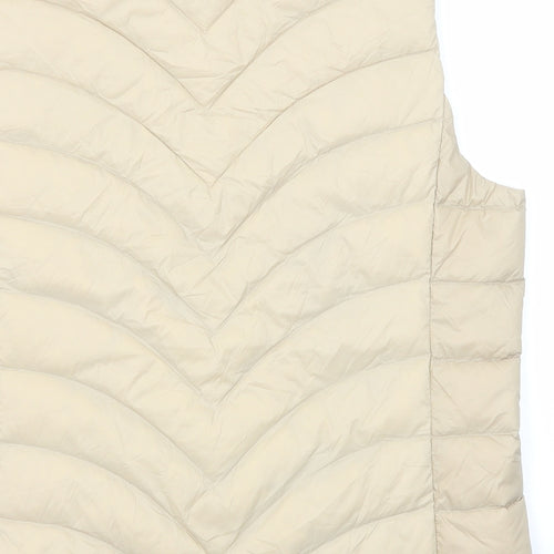 Marks and Spencer Womens Beige Gilet Jacket Size 16 Zip