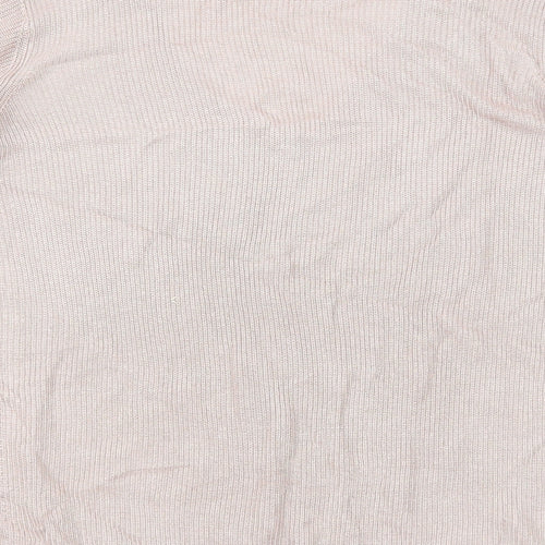 Per Una Womens Pink V-Neck Viscose Pullover Jumper Size 16