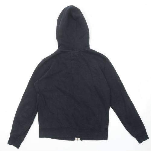 Converse Womens Blue Cotton Full Zip Hoodie Size S Zip