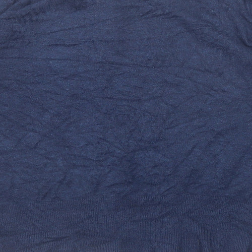 Marks and Spencer Womens Blue Round Neck Viscose Cardigan Jumper Size 8