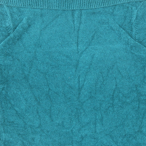 Marks and Spencer Womens Blue Roll Neck Viscose Pullover Jumper Size 12