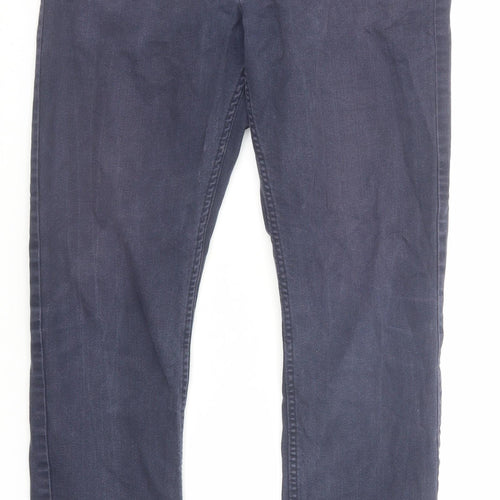 H&M Mens Blue Cotton Skinny Jeans Size 32 in Regular Zip