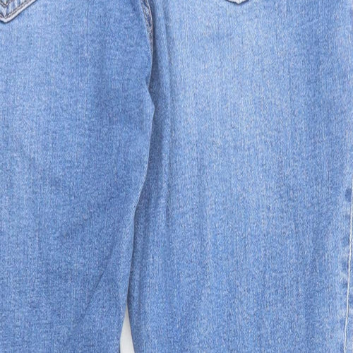 Gap Womens Blue Cotton Straight Jeans Size 30 Regular Zip