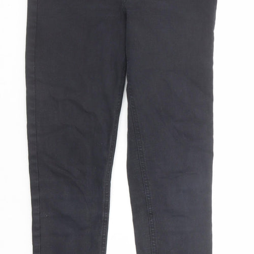 Topshop Womens Black Cotton Skinny Jeans Size 26 in L30 in Regular Zip