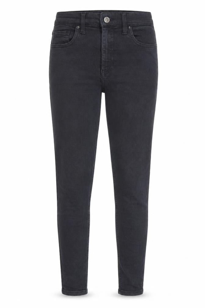 Topshop Womens Black Cotton Skinny Jeans Size 26 in L30 in Regular Zip